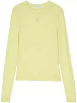 Patrizia Pepe футболка с вышивкой, желтый