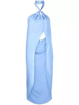 Patrizia Pepe halterneck asymmetric top, синий