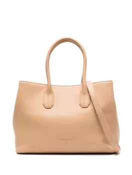 Patrizia Pepe Hammered leather shoulder bag, нейтральный цвет