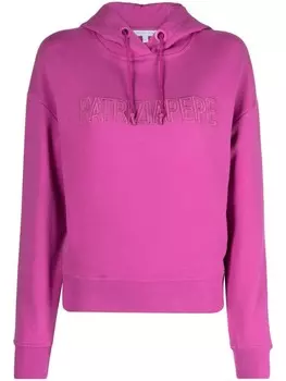 Patrizia Pepe худи Essential с вышитым логотипом, фиолетовый