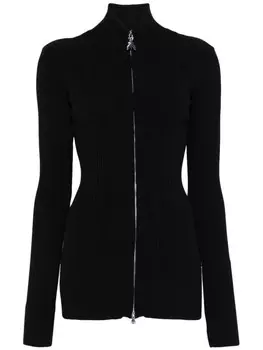 Patrizia Pepe кардиган в рубчик, черный