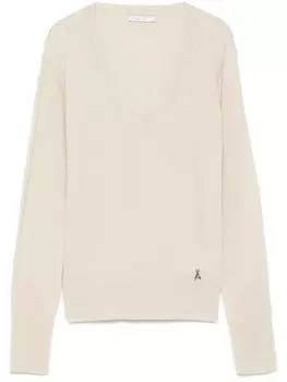 Patrizia Pepe кашемировый свитер с V-образным вырезом, нейтральный
