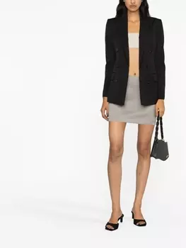 Patrizia Pepe клетчатая мини-юбка на молнии, нейтральный цвет