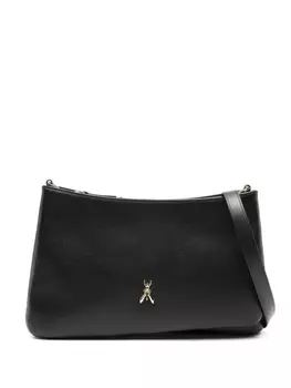 Patrizia Pepe кожаная сумка через плечо с логотипом Fly, черный