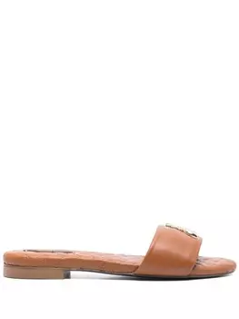 Patrizia Pepe кожаные сандалии, коричневый