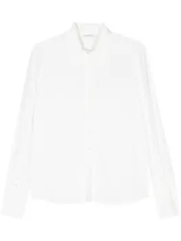 Patrizia Pepe креповая плиссированная рубашка, белый