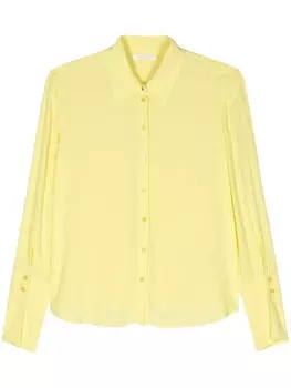 Patrizia Pepe креповая плиссированная рубашка, желтый