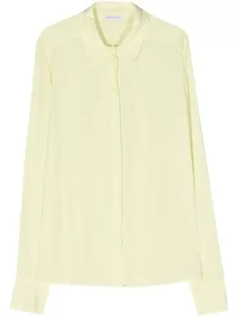 Patrizia Pepe креповая рубашка с длинными рукавами, зеленый
