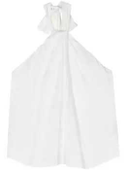 Patrizia Pepe креповый топ с вырезом халтер, белый