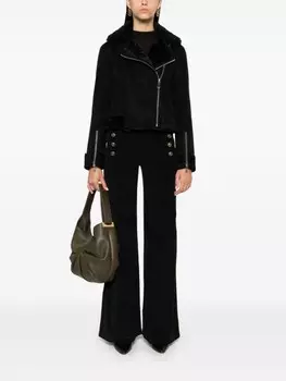 Patrizia Pepe куртка из искусственной замши, черный