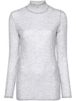 Patrizia Pepe меланжевый джемпер тонкой вязки, серый