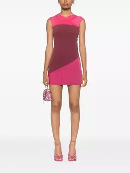 Patrizia Pepe мини-платье в стиле колор-блок, розовый