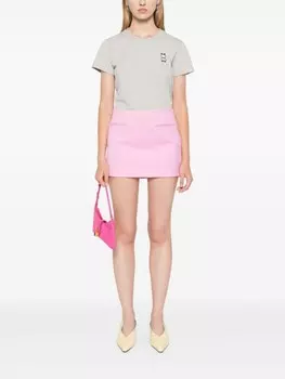 Patrizia Pepe мини-юбка со складками, розовый