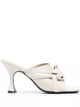 Patrizia Pepe мюли Sabot 100 с квадратным носком, белый