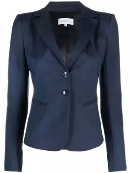 Patrizia Pepe однобортный блейзер с заостренными лацканами, синий