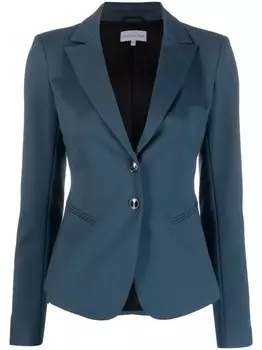 Patrizia Pepe однобортный блейзер с заостренными лацканами, синий