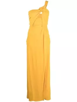 Patrizia Pepe one-shoulder long dress, оранжевый