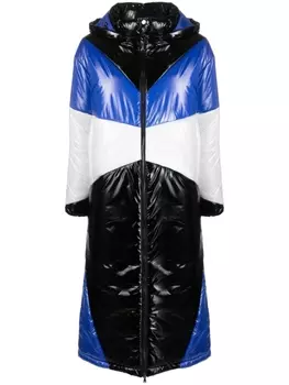 Patrizia Pepe пальто оверсайз в стиле колор-блок, черный