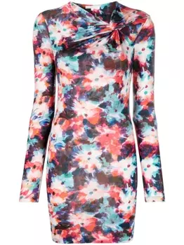 Patrizia Pepe платье асимметричного кроя с драпировкой, синий