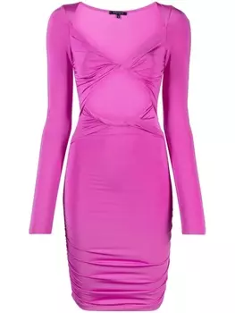 Patrizia Pepe платье из джерси с драпировкой, фиолетовый