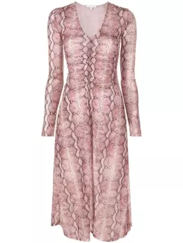 Patrizia Pepe платье миди Dreamy Python, красный