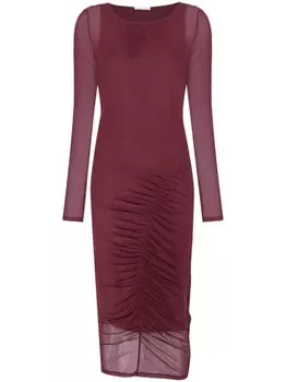 Patrizia Pepe платье миди из тюля, красный