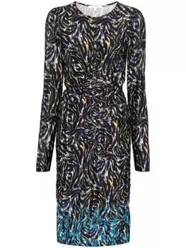Patrizia Pepe платье миди с абстрактным принтом, черный