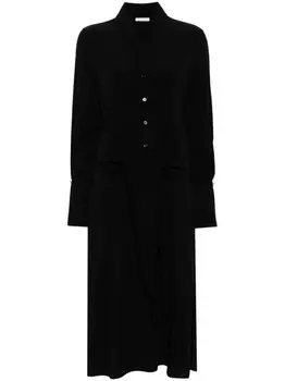 Patrizia Pepe платье миди с логотипом, черный