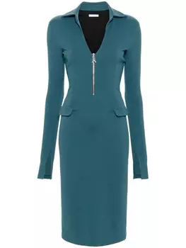 Patrizia Pepe платье миди с логотипом, синий