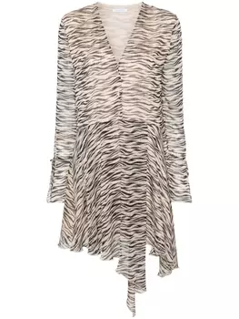 Patrizia Pepe платье миди с тигровым принтом, черный