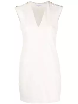 Patrizia Pepe платье мини Essential без рукавов, белый