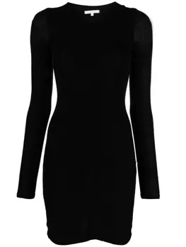 Patrizia Pepe платье мини из джерси со сборками, черный