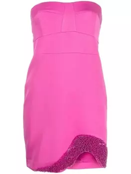 Patrizia Pepe платье мини с бусинами, фиолетовый