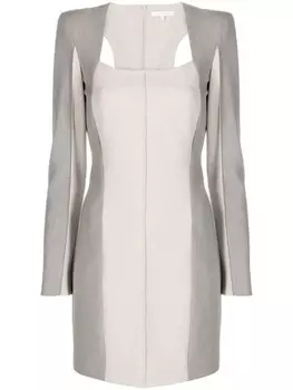 Patrizia Pepe платье мини с длинными рукавами, серый