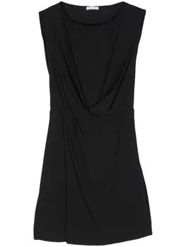 Patrizia Pepe платье мини с драпировкой, черный