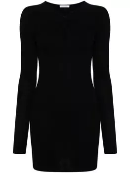 Patrizia Pepe платье мини с подвеской-логотипом, черный