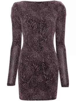 Patrizia Pepe платье мини с подвеской-логотипом, розовый