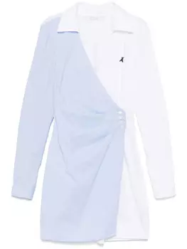 Patrizia Pepe платье-рубашка мини со вставками, белый