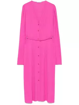 Patrizia Pepe платье-рубашка со сборками, розовый