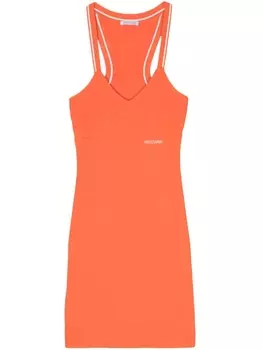 Patrizia Pepe платье с жаккардовым логотипом, оранжевый