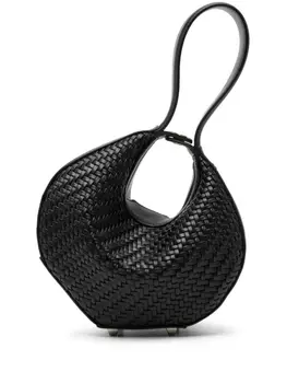 Patrizia Pepe плетеная сумка на плечо, черный