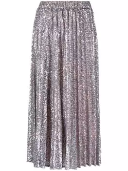 Patrizia Pepe плиссированная юбка с пайетками, розовый