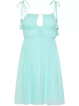 Patrizia Pepe плиссированное платье мини, синий