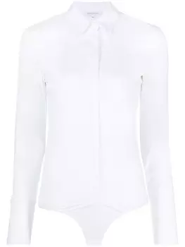 Patrizia Pepe поплиновая рубашка-боди, белый