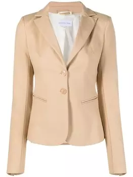 Patrizia Pepe приталенный блейзер с заостренными лацканами, нейтральный цвет