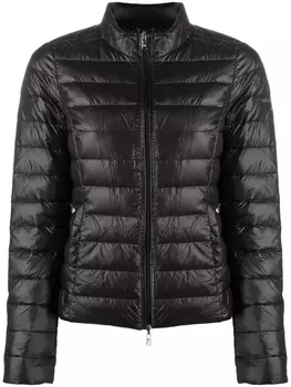 Patrizia Pepe пуховик на молнии с логотипом, черный