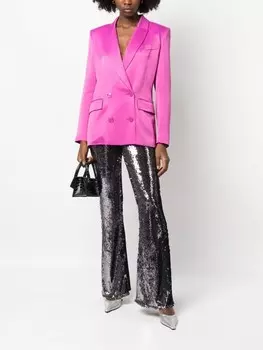 Patrizia Pepe расклешенные брюки с пайетками, серый