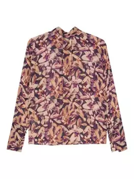 Patrizia Pepe рубашка из цветочного крепа, фиолетовый