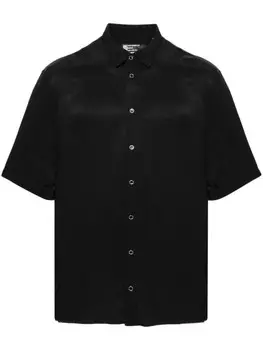 Patrizia Pepe рубашка из твила с классическим воротником, черный