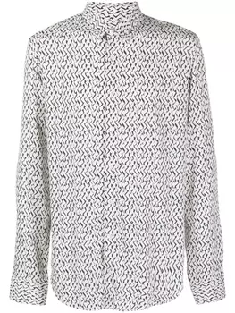 Patrizia Pepe рубашка с геометричным принтом, белый